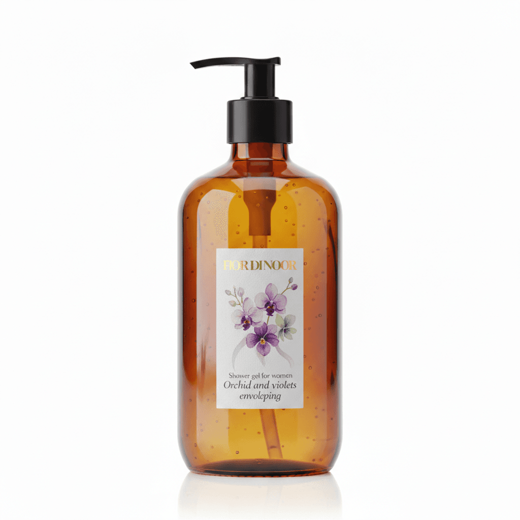 Shower gel for women Orchid and violets enveloping